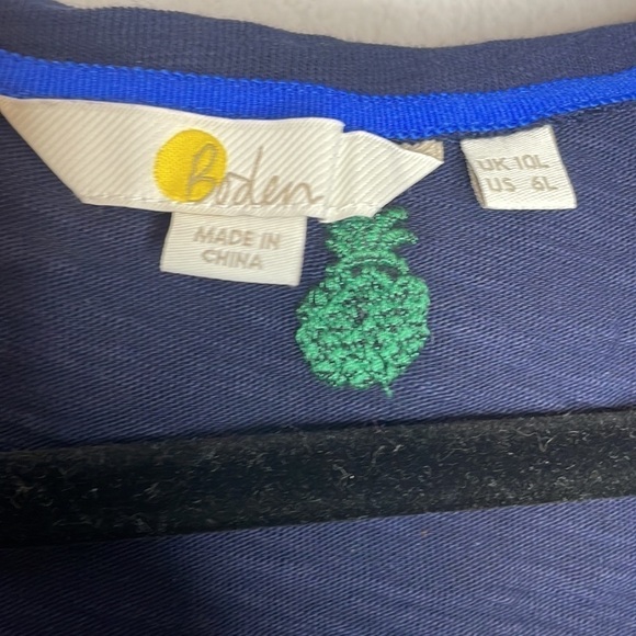 SOLD Boden | Pineapple Polly Colorful Embroidered Dress Size 6L - Picture 4 of 6